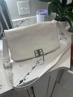 Balenciaga white crossbody bag